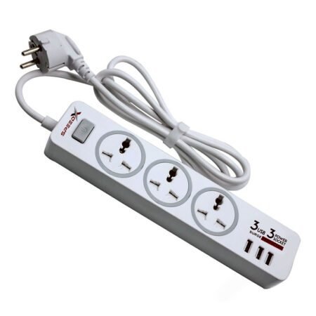 Speed-x303pu Premium Portable Power Strip 3socket+3usb Port