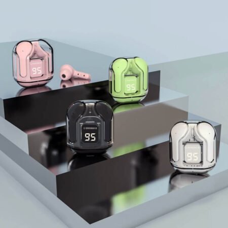 Air 31 TWS Transparent Earbuds Bluetooth 5.3V -Black, White, Green, Pink