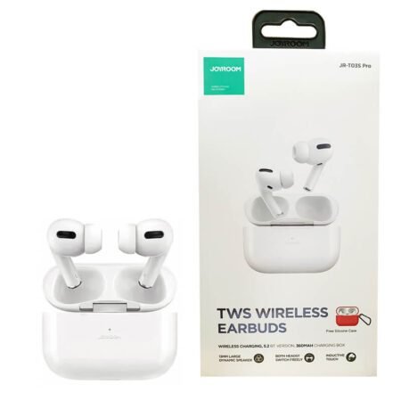 JOYROOM JR-T03S PRO(NX3) WIRELESS HEADPHONES WHITE WITH THIN RED CASE-GADGETSHOP