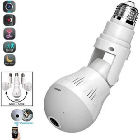 WiFi Flexible Light Bulb Camera 360 Degree Panoramic Infrared Night Vision-Gadgetshop