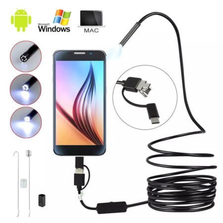 3 In 1 TYPE C-MICRO USB PC ENDOSCOPE CAMERA 3.5M-Gadgetshop