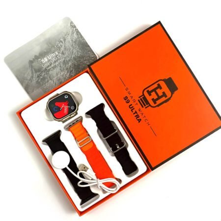 S9 Ultra 49mm Smart Watch Series 9 With 3 Straps Bluetooth Voice Call 2.2 Inch Hd Screen Black-Gadgetshop-Pakistan