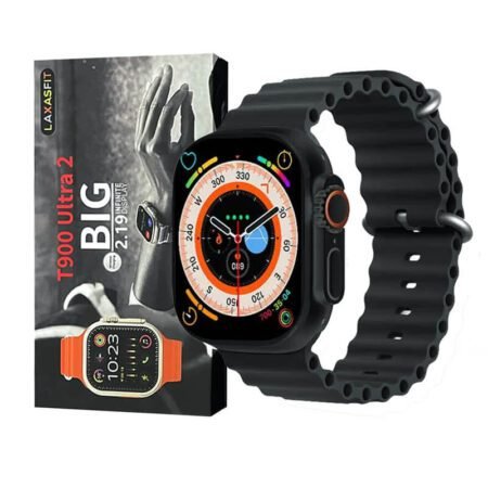 T900 Ultra 2 Series 9 2.19 Inch Screen Laxasfit Smart Watch Black-Gadgetshop.pk