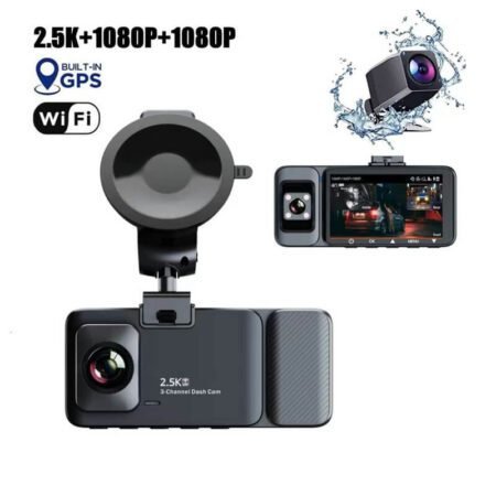 3 Channel K02 Dash Cam 2.5k 1080p With Builtin Gps Wifi gadget store