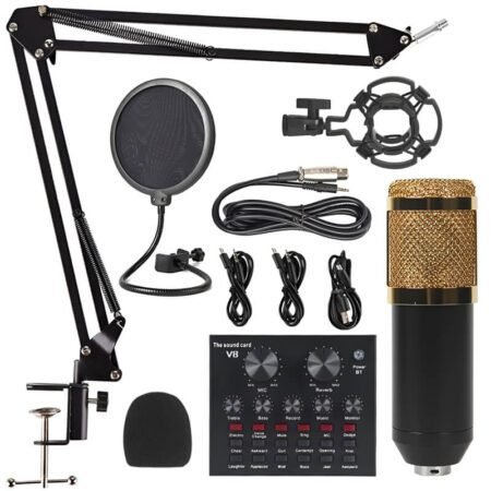 BM800+V8 CONDENSER MICROPHONE METAL BODY GADGETSHOP.PK