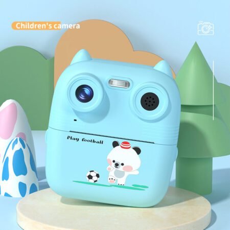 D8s Childrens Time Front-Back Rear Hd Digital Thermal Print Camera 1080p 48mp Blue gadget store
