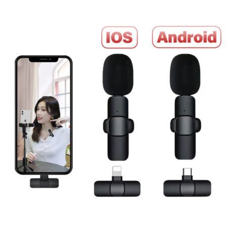 K11 2 IN 1 Collar Wireless Microphone Iphone-Android & Type C Supported Gadgetshop.pk