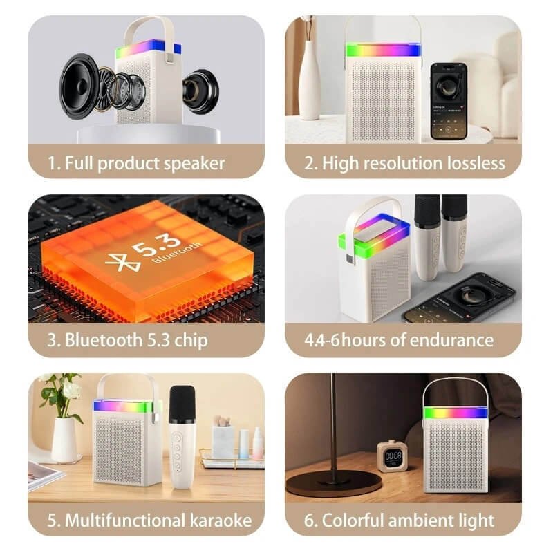 Kisonli G22 portable karaoke speaker wireless handheld microphone