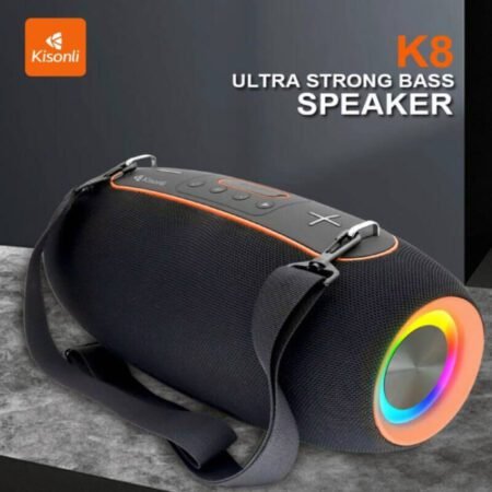 Kisonli K8 50W（30W1+10W2) BTUSBTFAUXTWSRGBEQ Deep Bass Subwoofer Large Speaker